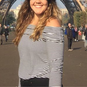 Women’s off the shoulder Tezenis stripped shirt